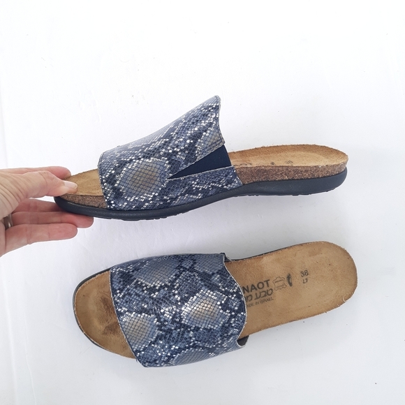 Naot Skylar Python Navy Slide Sandals size 7 - Picture 3 of 7